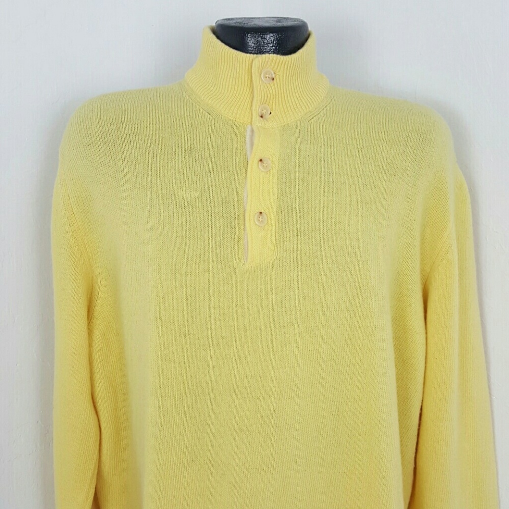 Valentino Jeans yellow Lana Vergne men sweater luxury wool